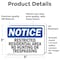 Signmission Restricted Residential Area No Hunting Or OSHA Notice Sign, Vinyl Decal, 5in W x 3.5in L, 2PK OS-2PACK-NS-D-35-L-18091 - alternate 3